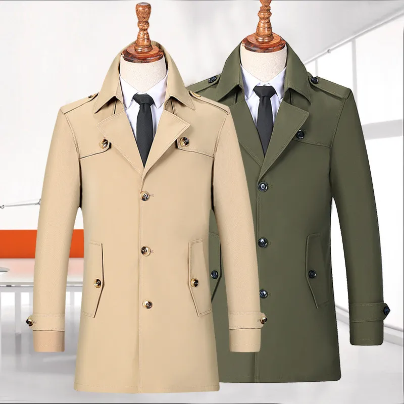 Английский стиль длинный Тренч для мужчин 2019 осень зима новинка умный бизнес