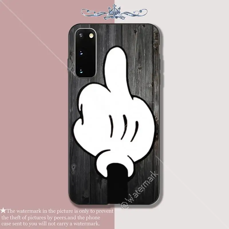 YJYDNHBD Минни силиконовый мягкий ТПУ черный чехол для Samsung galaxy s6 s7 edge s8 s9 s10 lite s20 ULTRA plus