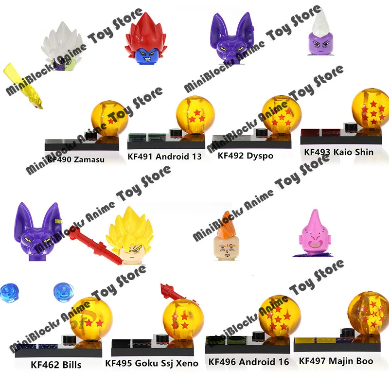 

KF6036 Japan Anime Dragon Ball Z Building Blocks Guko Gogeta Beerus Majin Buu Action Figures Bricks Toys Children Gifts Kids Toy