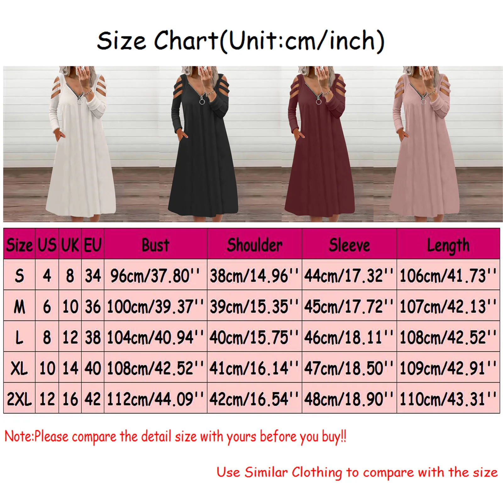 

Solid Elegant Casual Party Dress 2021 Women V-neck Solid Zipper Pockets dress women Hollow Out Long Sleeve Tank Dress