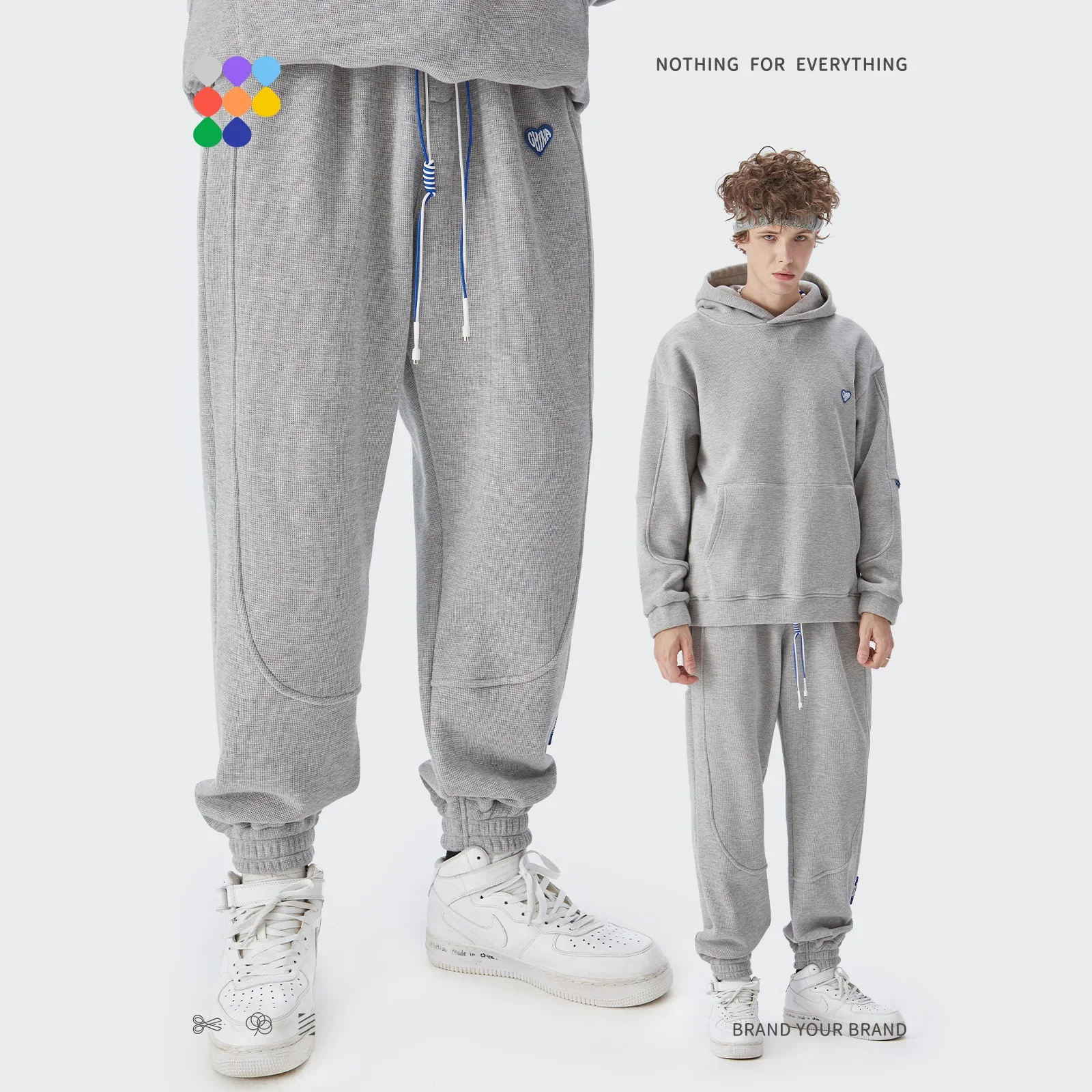 

Alt Basic Mens Grey Sweatpants Winter Thick Polar Fleece Sweatpant For Men 460g Fabric Jogger Pants Men Warm Trousers