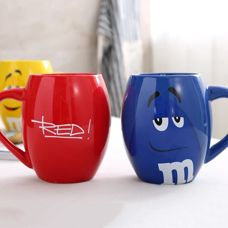 2020New 600mL m&ampm Beans Coffee Mugs Tea Cups and Cartoon Cute Expression Mark Large Capacity Drinkware Christmas Gifts. | Дом и сад