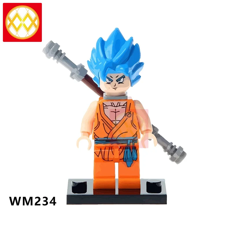 WM234 Dragon Ball Z строительные блоки Гоку Вегета Мастер Роши криллин стволы супер Saiyans Аниме Коллекция игрушек для детей Подарки - Цвет: WM234