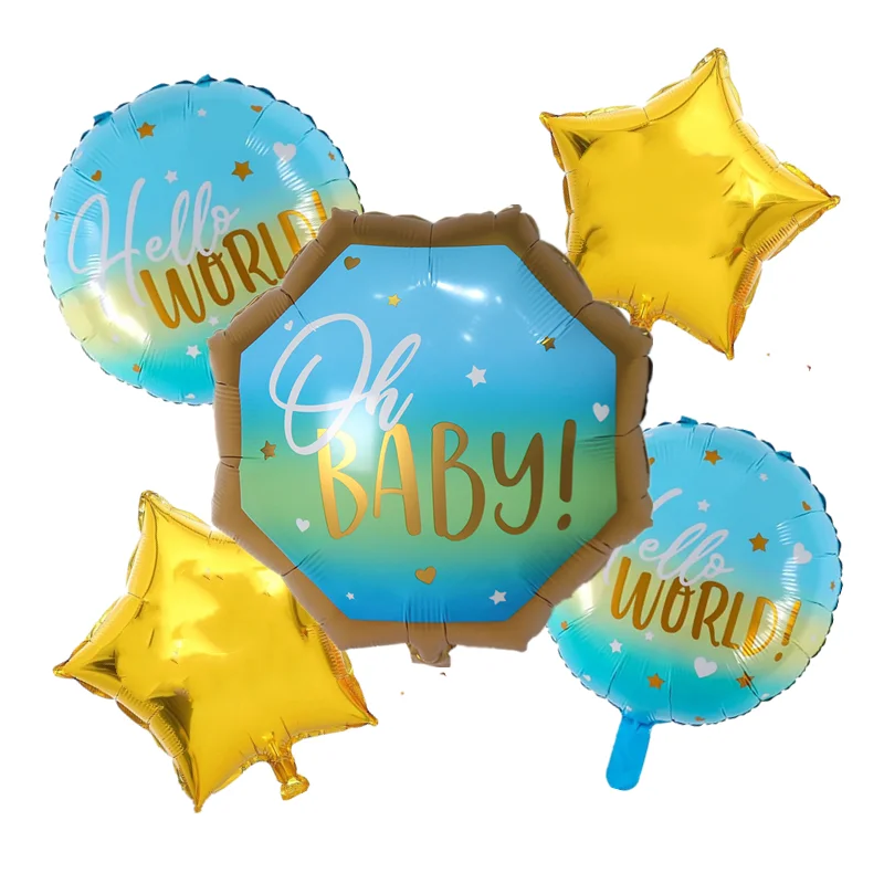 1 Набор 22 дюйма для маленьких мальчиков и девочек Фольга воздушные шары