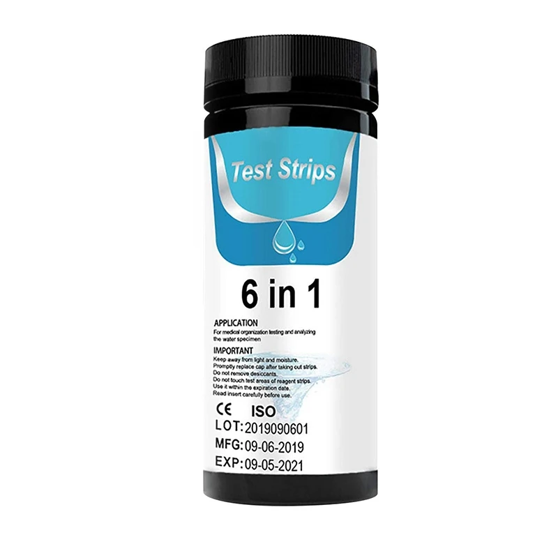 

6 in 1 PH Test Strips Acid Alkaline Universal Test Strips for Saliva,Drinking Water,Pool,Soap,Water Quality Test Paper