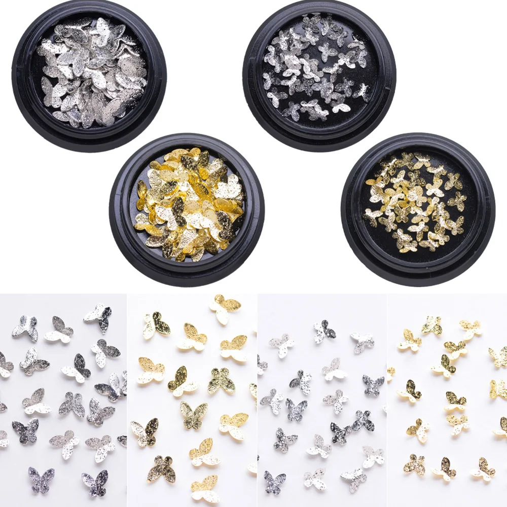 

4 Boxes/set Butterfly Nail Sequins Glitter Flakes Nail Art 3d Nail Decorations Charms Sequins Nail Accessories