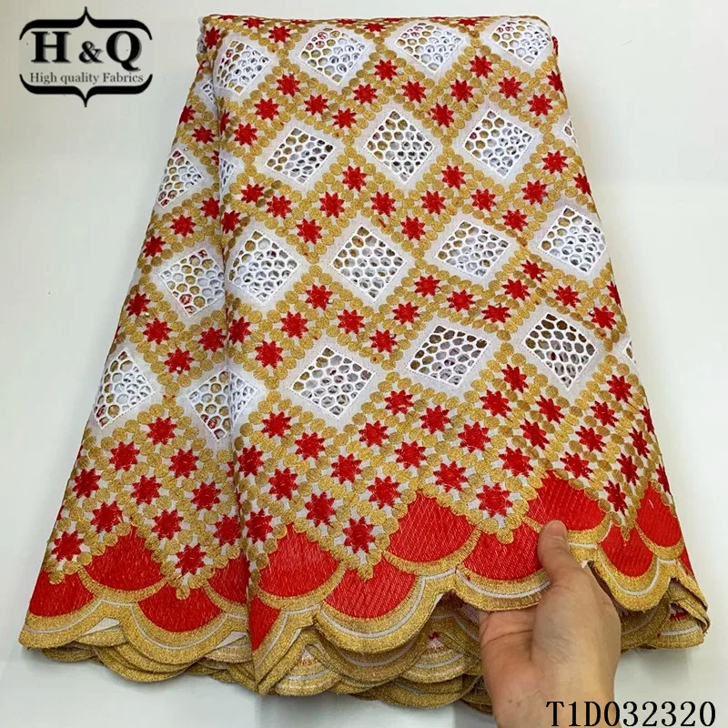 

H&Q swiss voile lace in switzerland 100% cotton fabric 2021 high quality embroidery with stones french dry lace 5 yards a piece