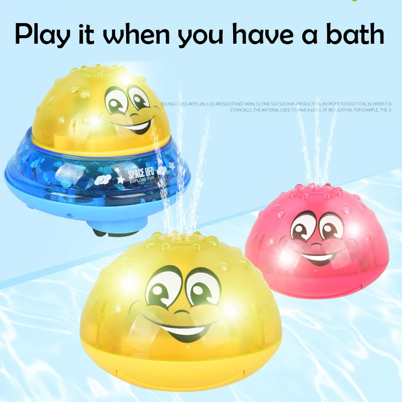 

Water Spray Bath Toy Creative Ball Shape Led Light Water Spray Music Ball Baby Bath Water Toys Automatic Induction Toys For Kids
