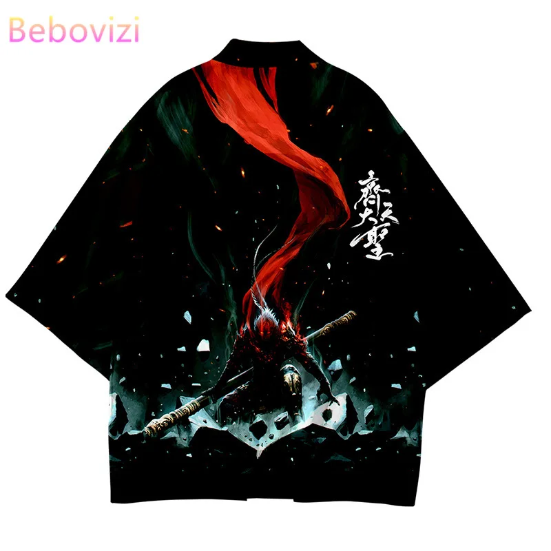 

Plus Size Loose Cardigan Robe Women Men Harajuku Japanese Kimono Cosplay Blouse Tops Haori Yukata Clothing