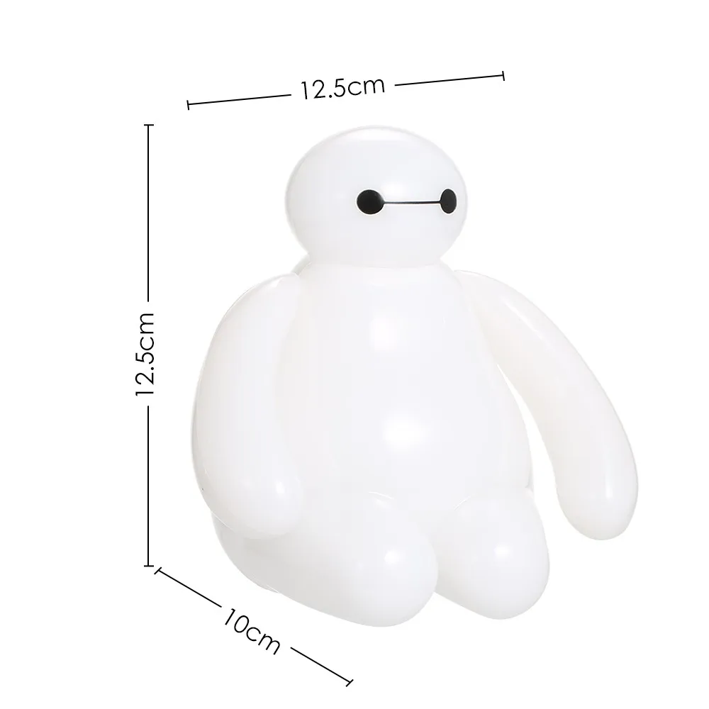 NEWKBO Милые Big Hero Baymax дизайн зарядка через usb светодиодный ночной Светильник для Гостиная кабинет