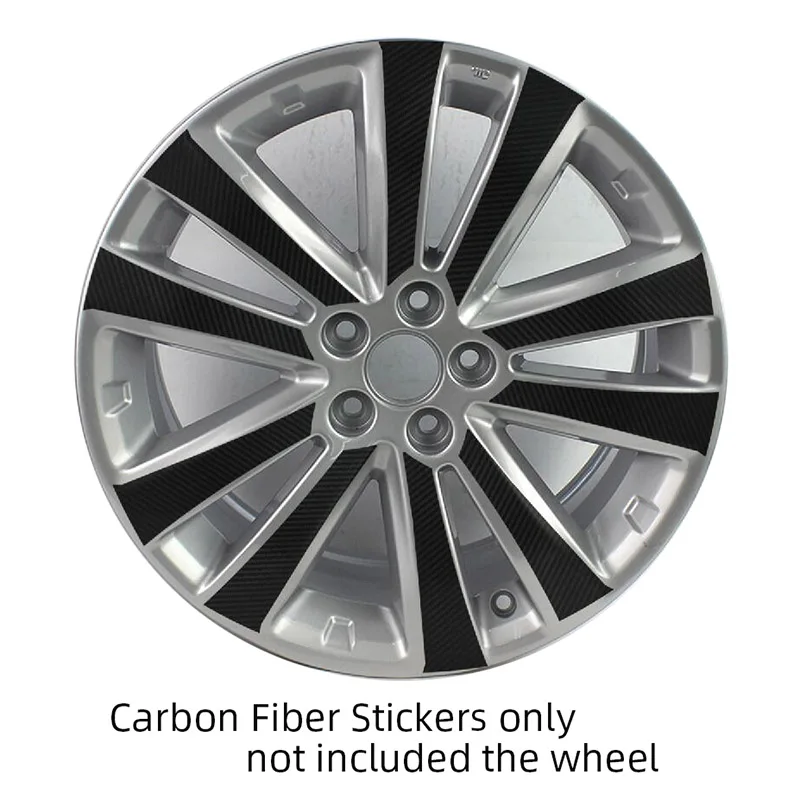 Виниловые 3D наклейки на автомобильные колеса черные углеродное волокно для SUBARU