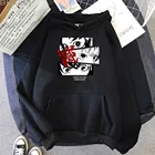 Демон убийца Аниме Толстовка негабаритных эстетику Графический Tanjirou Zenitsu Inosuke Японская уличная одежда Harajuku Kawaii Цвета, 12 лет