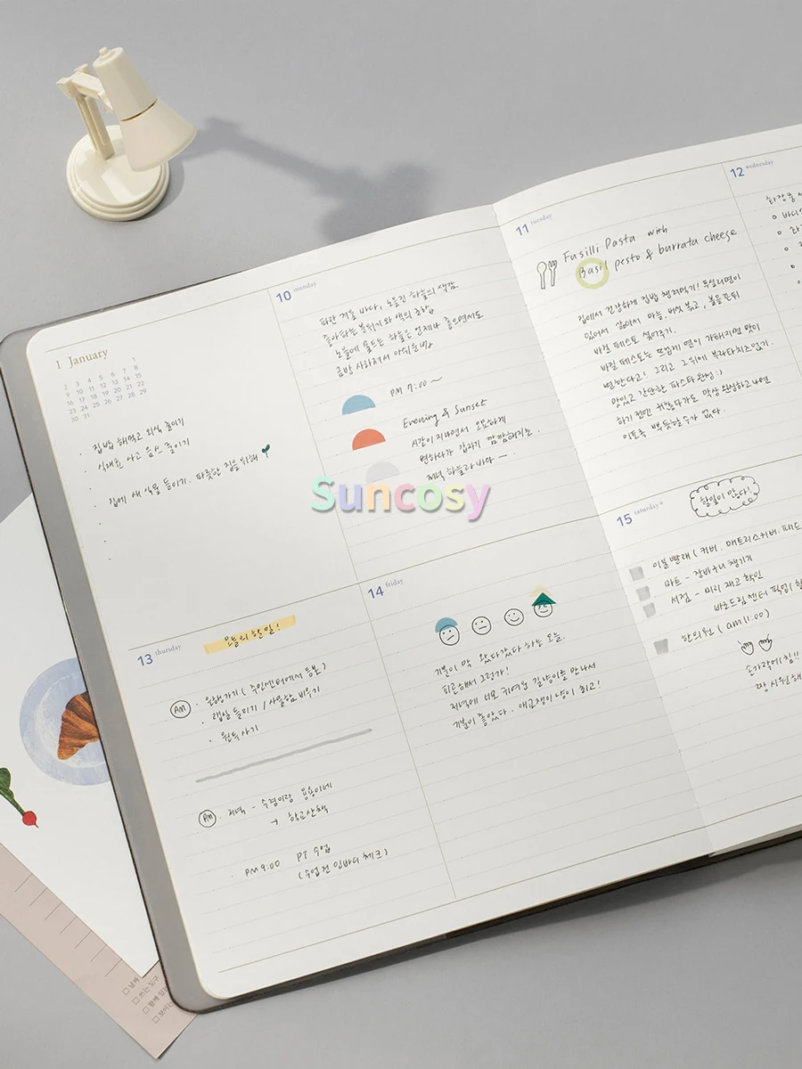Korea Full Slim B5 Weekly 2022 Notebook Daily Planner Agenda Organizer Notepad School Office Supplies Stationery | Канцтовары для