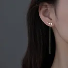 Милые простые Стильные висячие серьги со звездами для женщин блестящие белые циркониевые изысканные Универсальные женские длинные серьги-цепочки с кисточками подарки