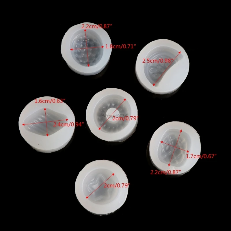 

6Pcs Silicone Fruit Pendant Mold Making Jewelry Pendant Resin Casting Mould Tool