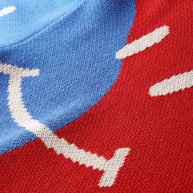 

Autumn and Winter New Round Neck Thick Men's Jacquard Long-sleeved Casual Youth Slim-fit Sweater