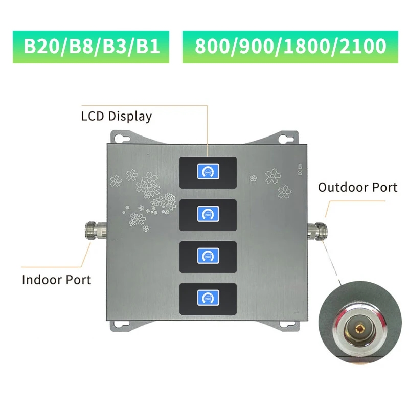 Najtaniej 2G 3G 4G LTE Komórkowy Wzmacniacz Band20 800 900 1800 2100 2600 Mhz Telefon Komórkowy Repeater Mobilny Wzmacniacz Sygnału GSM DCS WCDMA Zestaw