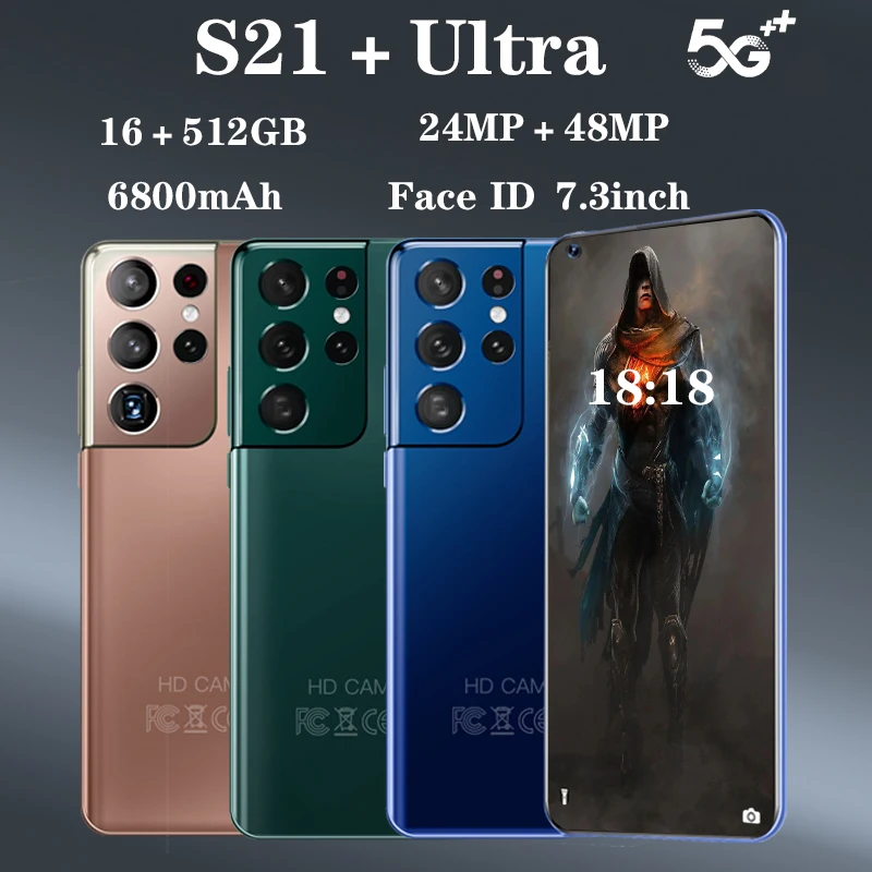Telefone móvel sunsung s21 ultra 5g versão global android celular 16gb 512gb smartphones desbloqueado 4g telefones celulares novo telefone inteligente (0)