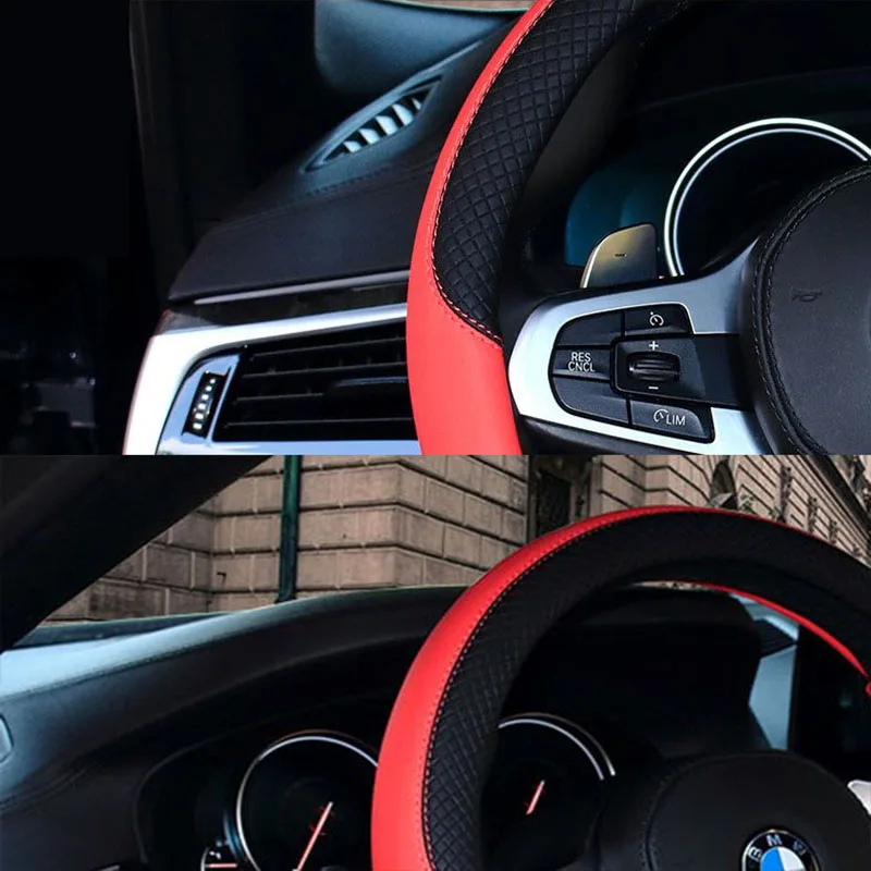 WLMWL кожаный чехол на рулевое колесо для Geely все модели Emgrand EC7 X7 FE1 автомобильный аксессуар автостайлинг