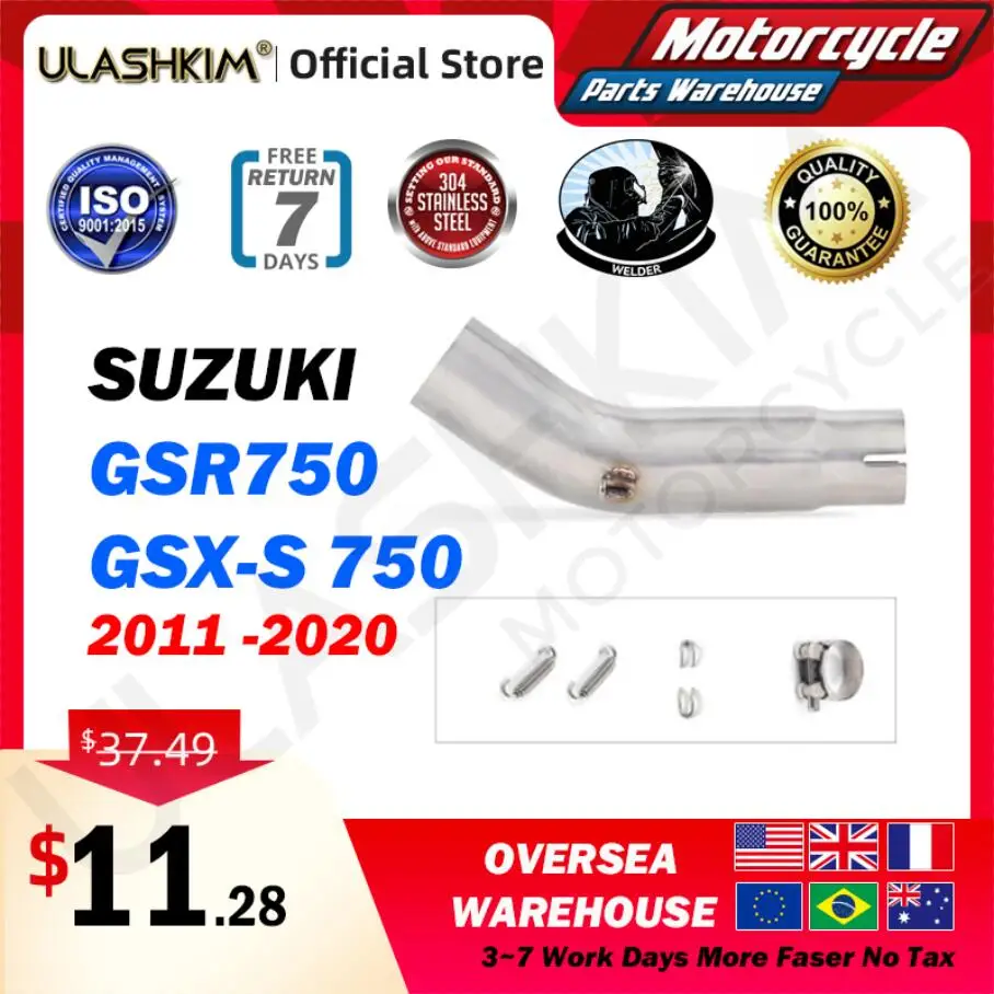 

Full System Slip On For suzuki GSR750 GSR 750 Motorcycle Exhaust Muffler Escape Middle Link Pipe With DB KILLER