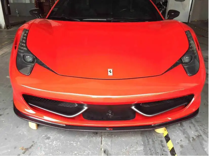 Углеродное волокно переднего бампера v-стиля задний бампер диффузор сбоку юбки