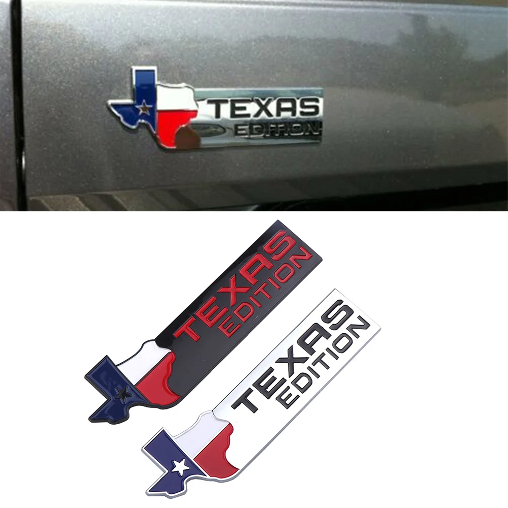 

TEXAS EDITION Emblem Sticker For Dodge Jeep Wrangler Chrysler Car Rear Trunk Body Emblem Car-styling Fender 3D metal Badge