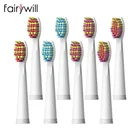 Fairywill 4 шт. 8 Электрический Зубная щётка головки автоматические электрическая зубная щетка сменные насадки для FW-507 FW-508 FW-917 FW-959 FW-551