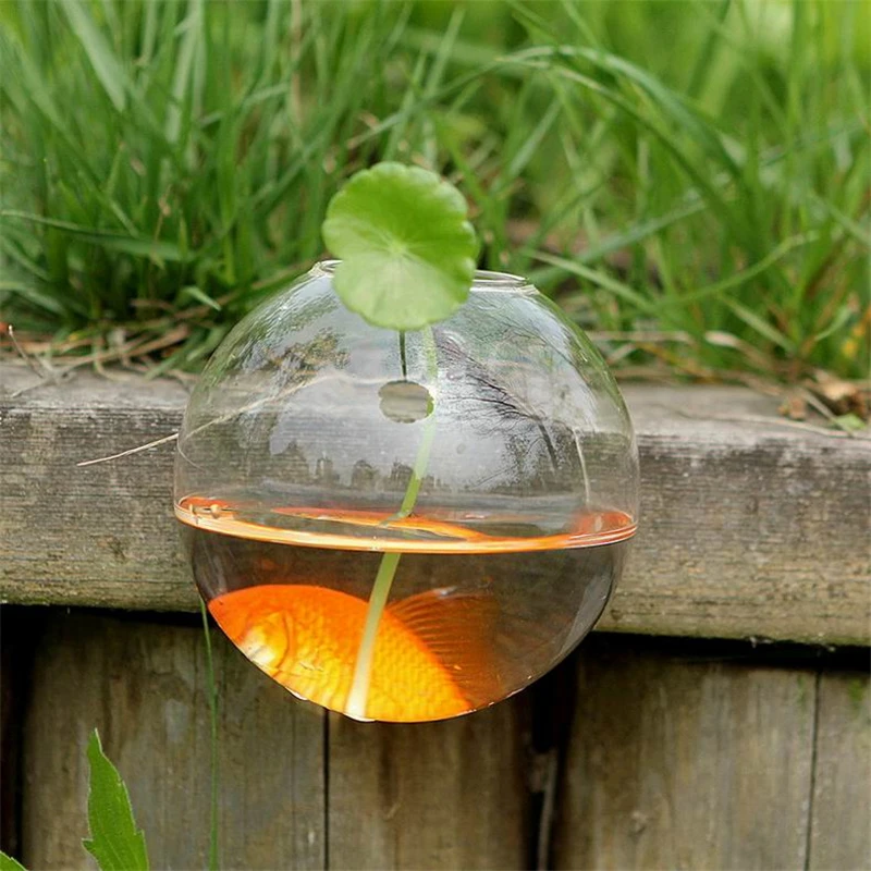 1 шт. полукруглая настенная ваза подвесная стеклянная держатель для аквариума