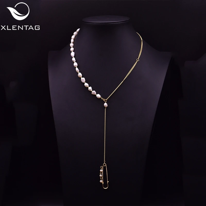 XlentAg натуральный светильник фиолетовый пресноводный жемчуг чокеры ожерелья для