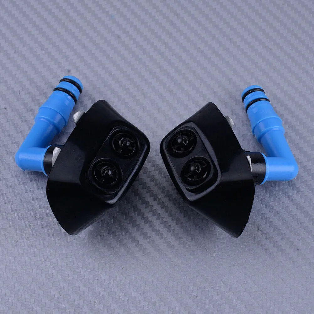 

​2Pcs Water spout Front Left Right Bumper Headlamp Headlight Washer Sprayer Nozzle Jet & Clip for Saab 9-3 2004-2012