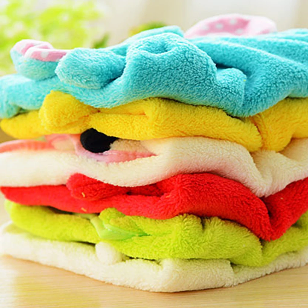 

4 Types Cartoon Animal Towel Candy Colors Soft Coral Velvet Cartoon Animal Towel Kitchen Bathroom Cleaning Towels