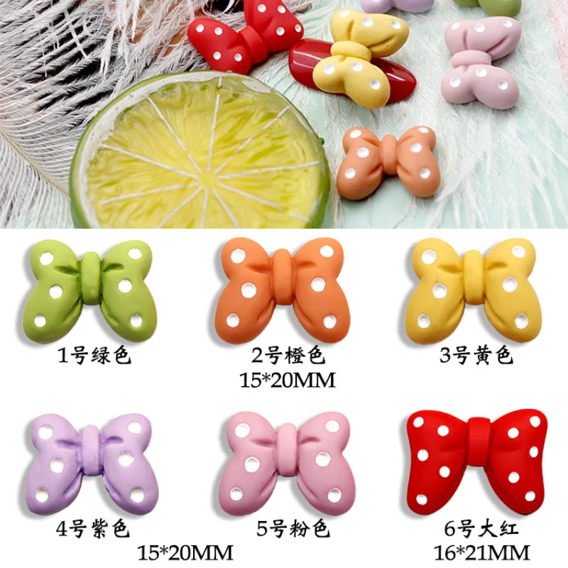 

10pcs Nail Dotting Bowtie 3D Charms Cute Nail Art Design 6Colors Bowknot Resin Stone Gems For Nail Art Decoration Manicure Tips