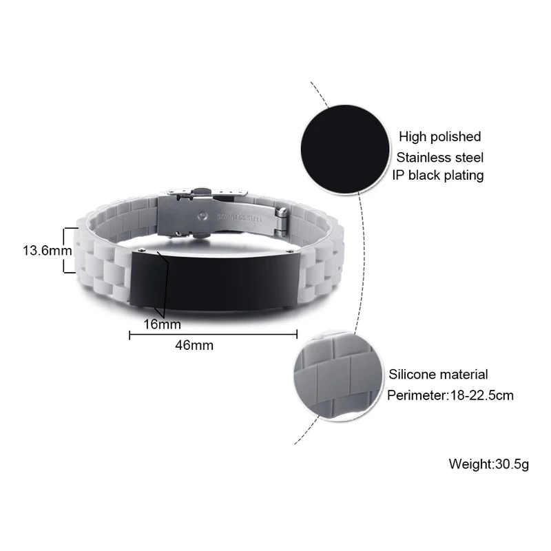 Элегантный браслет на заказ резиновые бренды силиконовый персонализированные