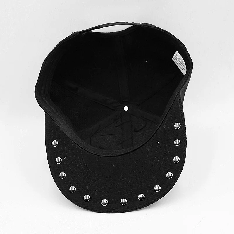 

Adult Hip Hop PUNK Rock Full Spike Studs Rivets Snapback Caps Men Bboy Cool Flat Peaked Baseball Hats