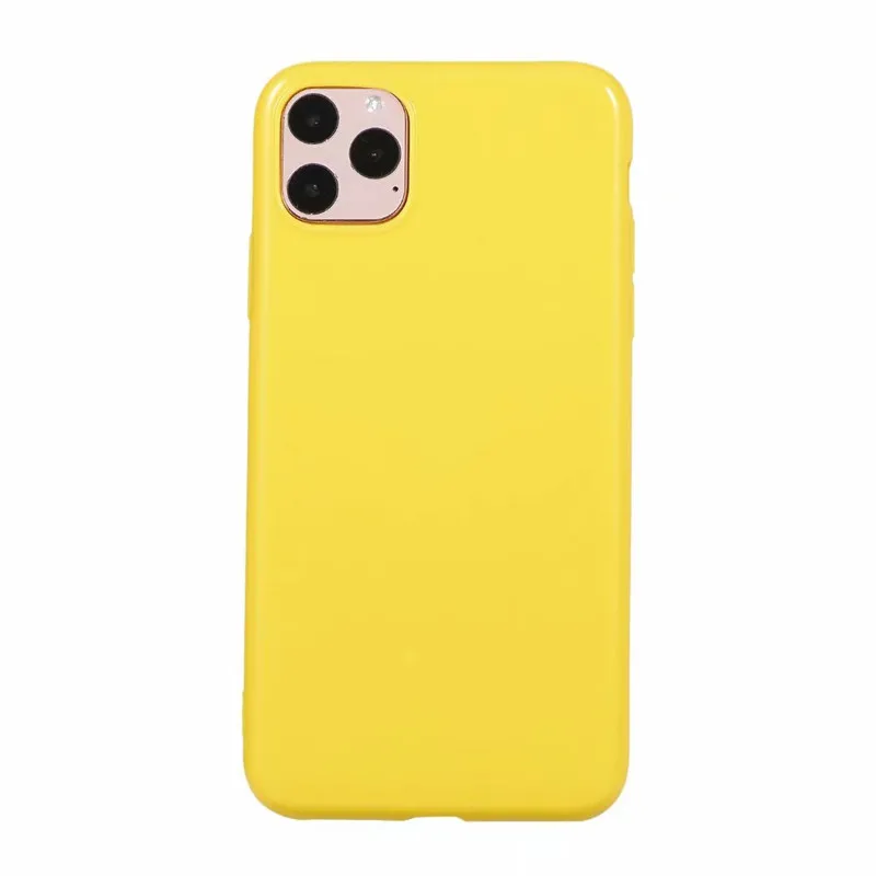 lemon yelllow ТПУ карамельного цвета силиконовый однотонный Желейный чехол для iPhone 11 Pro Max Мягкий ТПУ чехол для 5C 6 7 8Plus 5 5S SE 6Plus X XS чехол для Max XR - Цвет: lemon yelllow