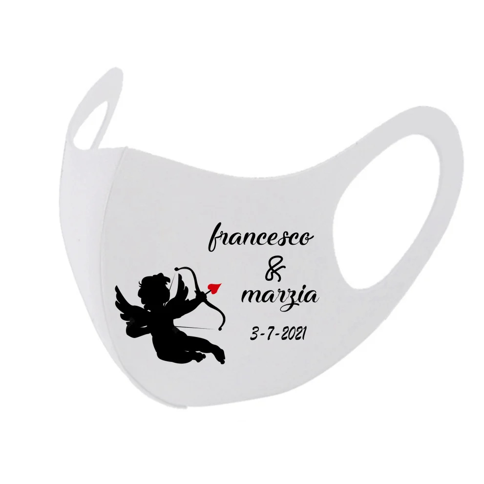 

Custom Cupid Love Face Mask Wedding Reusable Mask Washable Face Mask Party Face Mask Personalized Birthday Face Masks