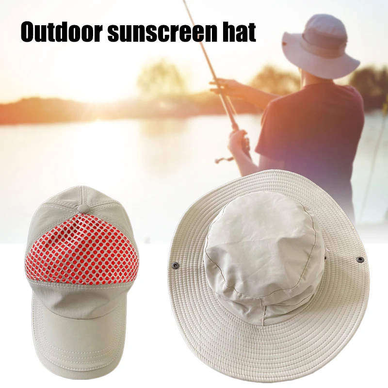 

Summer Cooling Sun Hat Outdoor UV Protection Cooling Hat Cap for Men Women Fishing Camping EIG88