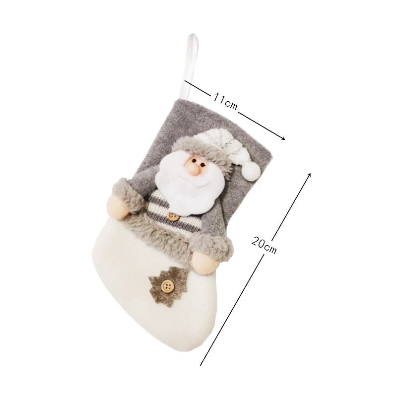 Рождественская чулочная большая сумка для подарков на камине украшение носки Декор для дома Ёлка снеговик Санта Клаус.