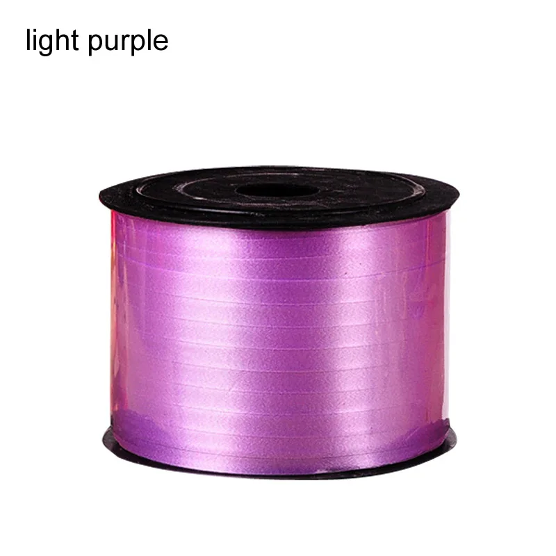 light purple 1 рулон фольги воздушный шар ленты шар струны 5 мм X 100 ярдов Упаковка подарков ремесла Фольга завивка ленты Веревка DIY Свадебный декор - Цвет: light purple