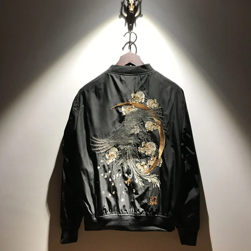 Мужская бейсбольная куртка MASZRE с вышивкой куртка-бомбер в стиле Хань тонкая для