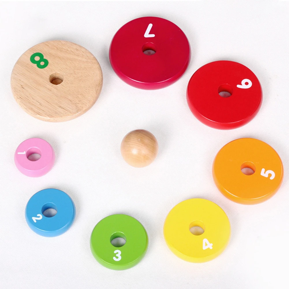 

Fashion Wooden Rainbow Tower Blocks toys Children Baby Wooden Rainbow Tower Blocks Model Building Educational Toys brinquedos