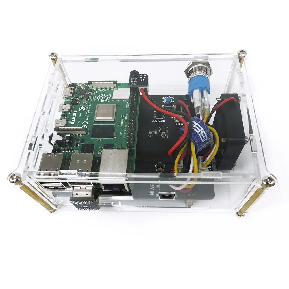 Raspberry X825 2 5 дюйма SATA HDD/SSD Плата расширения акриловый чехол для Pi 4B ( 4 Модель