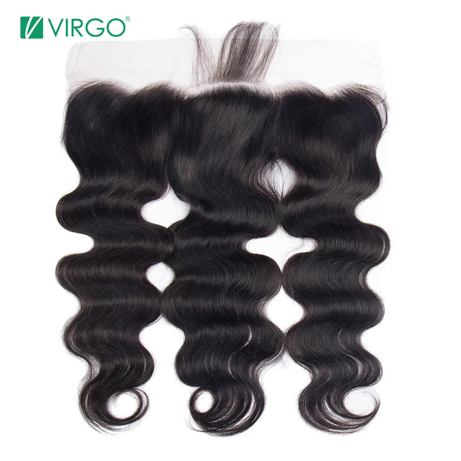 Предварительно выщипанные кружевные фронтальные закрытые волнистые волосы Virgo