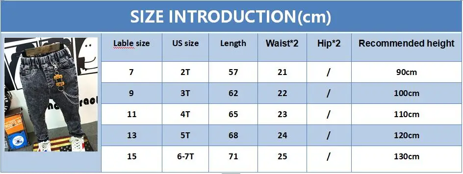 Модные джинсы для мальчиков на весну и осень 2-7 лет детские джинсовые брюки