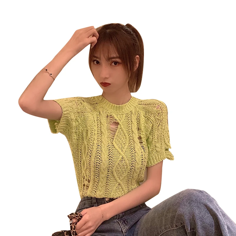 Выдалбливают трикотажные пуловеры Повседневный стиль Осень корейский свитер