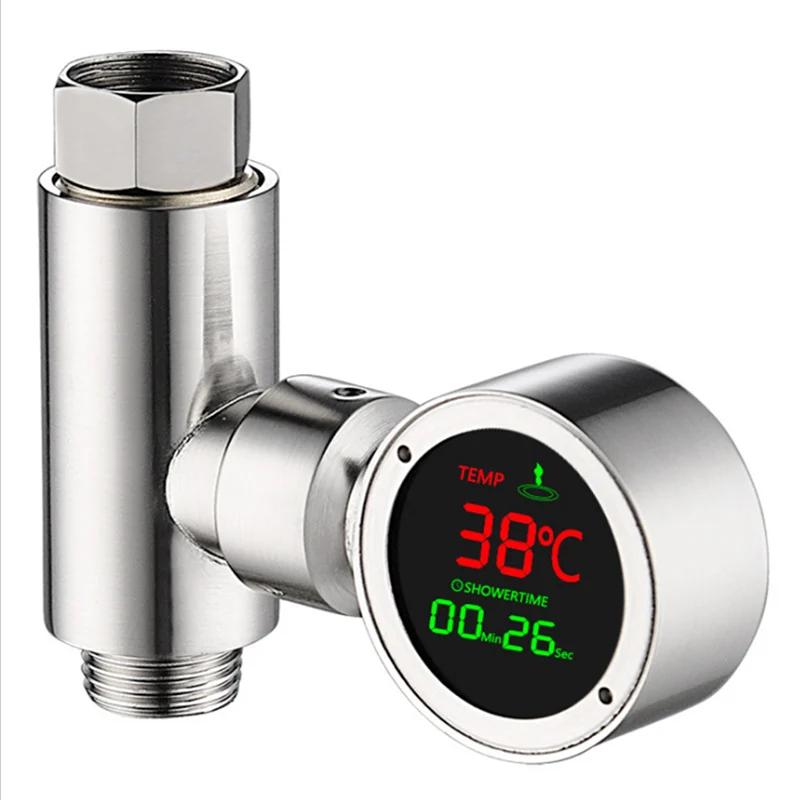 Смеситель для душа светодиодный дисплей температуры воды датчик ванная комната