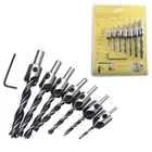 3 мм-10 мм набор сверл из быстрорежущей стали зенкер для деревообработки фаска сверло зенкер для сверления отверстий резак для отверстий инструменты для сверления новых