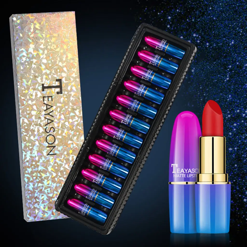 Set of 12 Colors Matte Lipgloss Bold Vivid Color |