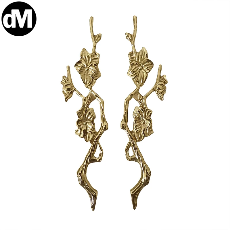 

DM 1pcs/Set Brass Tree Branches Brass Double-Hole Drawer Knobs Cabinet Pulls Door Handle Furniture Home Fitting Kits Shoe-Box