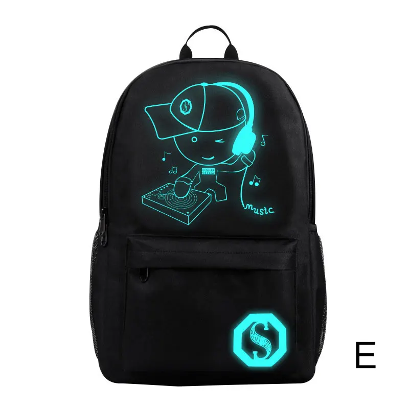 NEW Backpack Luminous School Bags Boys Girls Cartoon Bookbag Noctilucent USB Charging Port | Спорт и развлечения
